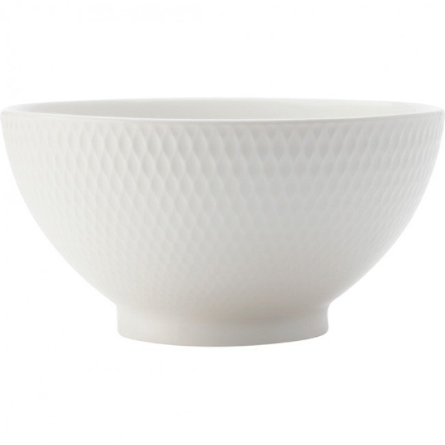 Maxwell & Williams White Basics Diamonds Rice Bowl, 10cm