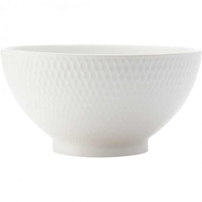 Maxwell & Williams White Basics Diamonds Rice Bowl, 12.5cm