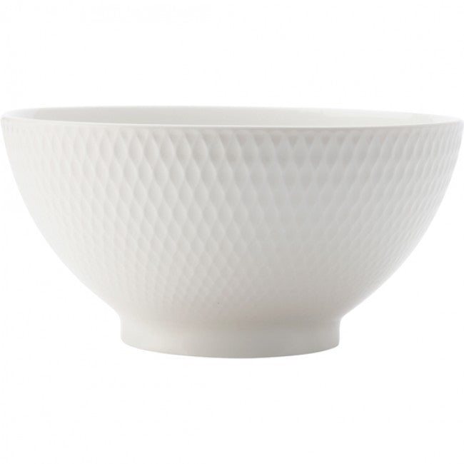 Maxwell & Williams White Basics Diamonds Noodle Bowl, 18cm
