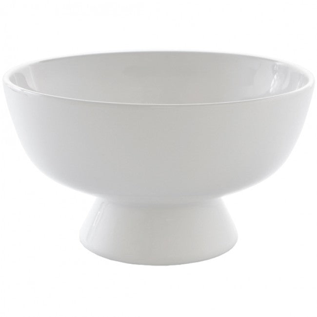Eetrite Just White Round Footed Salad Bowl, 22cm