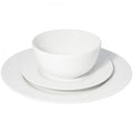Eetrite Just White Rim Dinner Set, 12pc