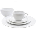 Eetrite Just White Rim Dinner Set, 20pc