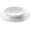 Eetrite Just White Coupe Dinner Set, 12pc
