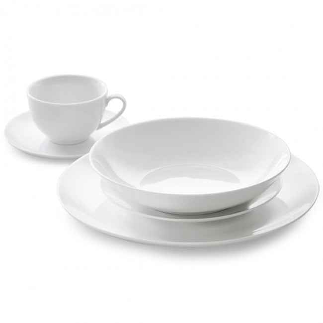 Eetrite Just White Coupe Dinner Set, 20pc
