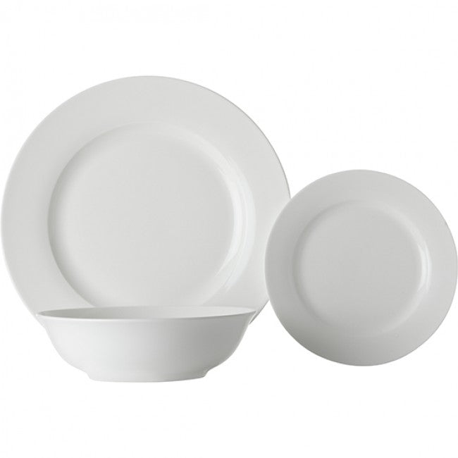 Maxwell & Williams White Basics Rim Dinner Set, European, 18pc
