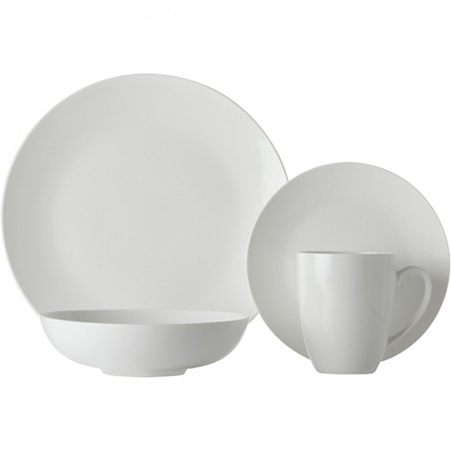 Maxwell & Williams White Basics Coupe Dinner Set, Fitzrovia, 16pc
