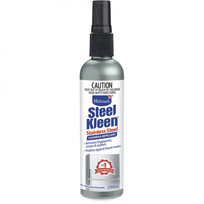 Hillmark Steel Kleen Stainless Steel Cleaner & Repellent, 250ml