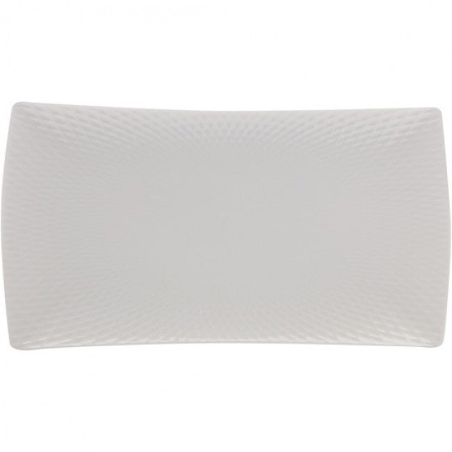 Maxwell & Williams White Basics Diamonds Curved Rectangular Platter