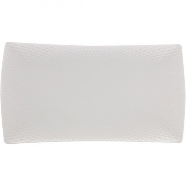 Maxwell & Williams White Basics Diamonds Curved Rectangular Platter