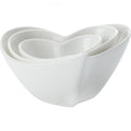 White Basics Heart Sauce & Dip Set, Set Of 3