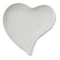 White Basics Heart Plate, 17cm