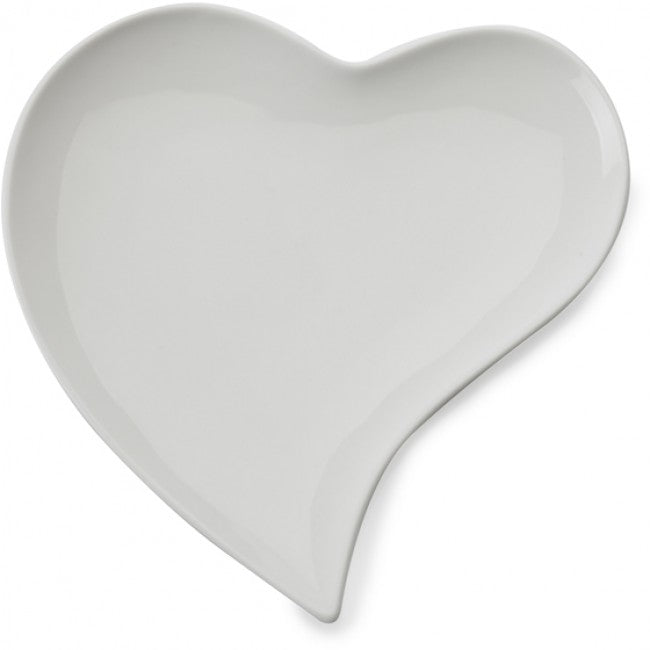 White Basics Heart Plate, 21cm