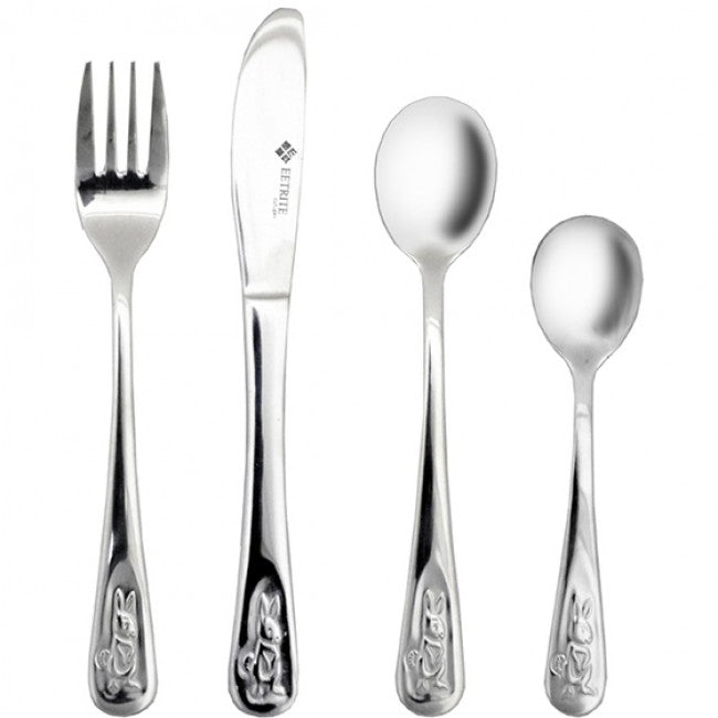Eetrite Bunny Children's Cutlery Set, 4pc