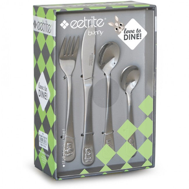 Eetrite Bunny Children's Cutlery Set, 4pc