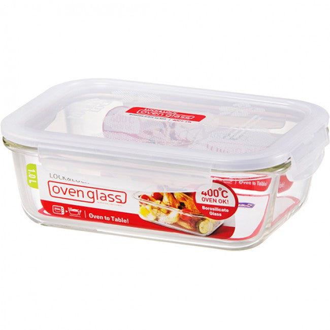 LocknLock Euro Rectangular Glass Container - 1L