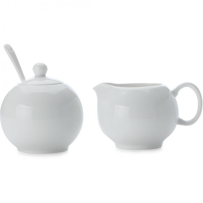 White Basics European Sugar & Creamer Set