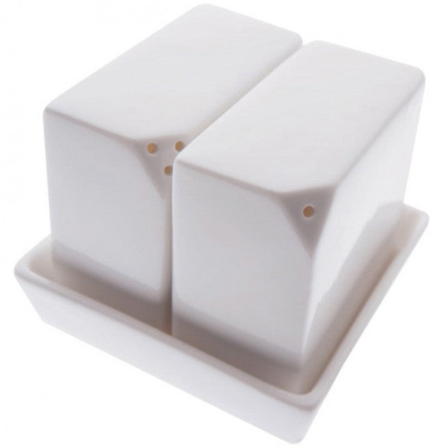 White Basics Square Salt & Pepper Set