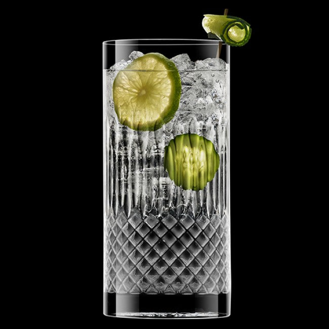 Luigi Bormioli Diamante Highball Glasses, Set of 4