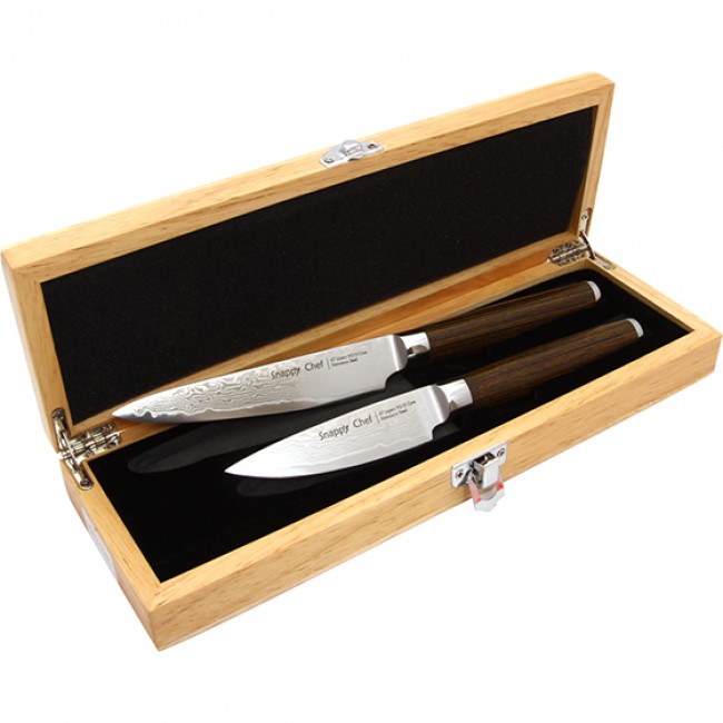 Snappy Chef Damascus Paring & Utility Knife Set