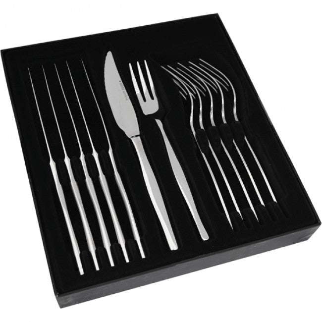 Eetrite Slimline Steak Knife & Fork Set, 12pc