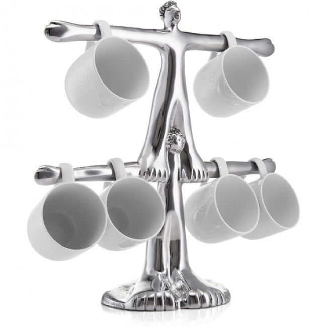 Carrol Boyes Aluminium Mug Storage Sculpture, Well-Balanced