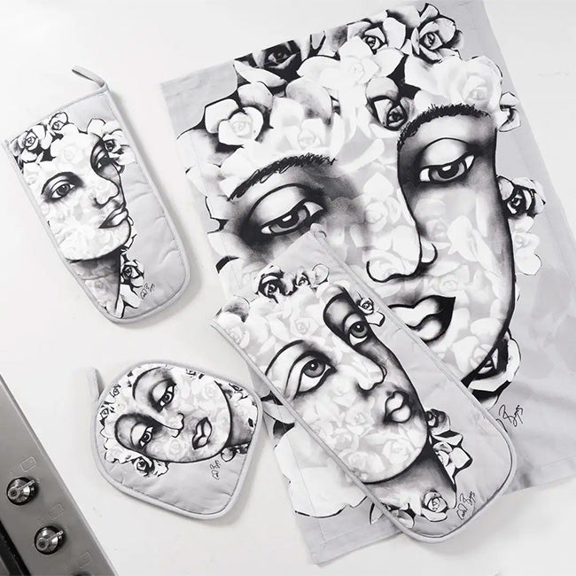 Carrol Boyes Tea Towel, Succulent Faces