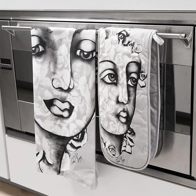 Carrol Boyes Tea Towel, Succulent Faces