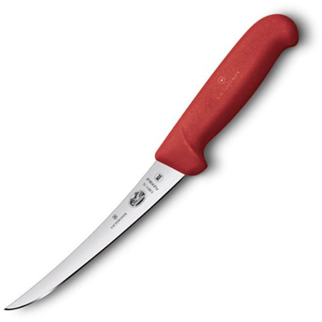 Victorinox Fibrox Curved Boning Knife, Red