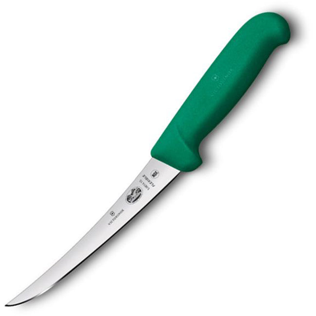 Victorinox Fibrox Flexible Curved Boning Knife, 15cm - Green