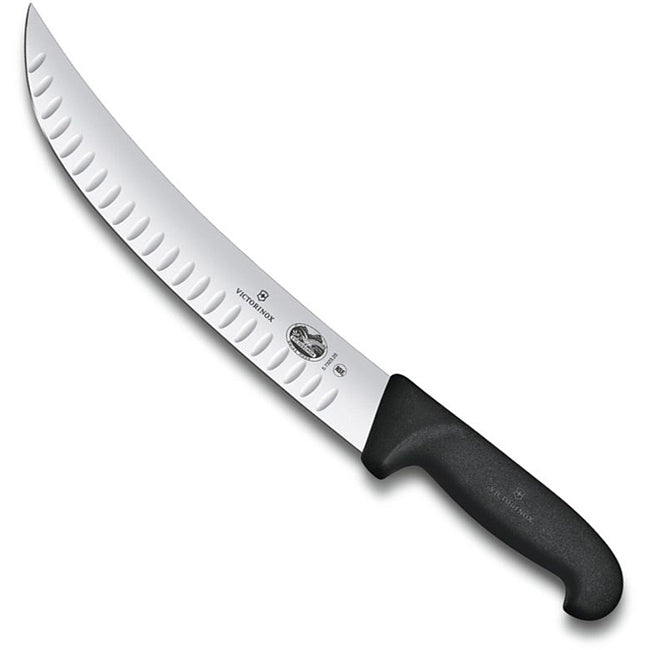 Victorinox Fibrox Cimeter Butcher's Slicing Knife Fluted, 25cm