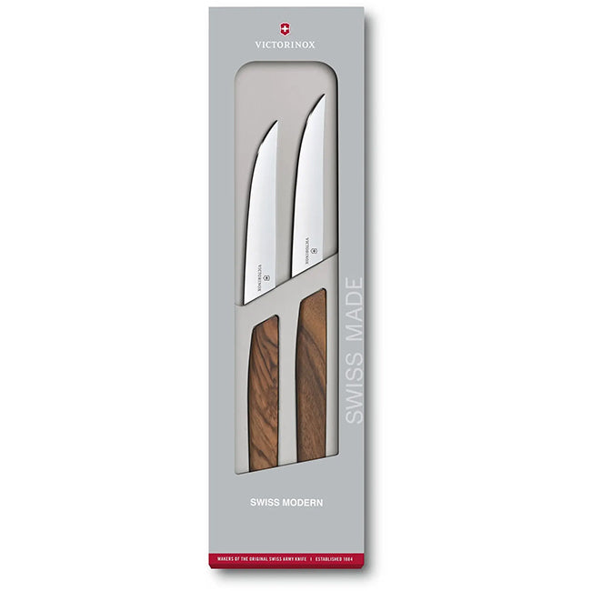 Victorinox Swiss Modern Steak Knife Set With Walnut Wood Handles