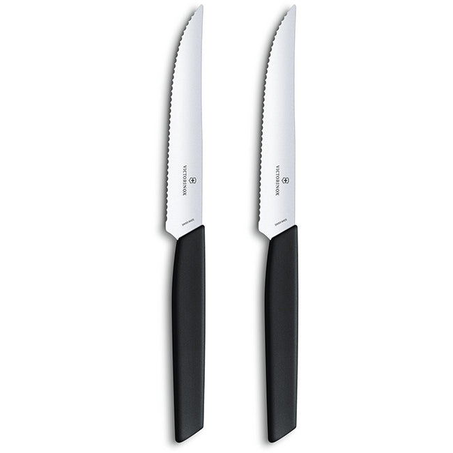 Victorinox Swiss Modern Serrated Steak Knife Set, 12cm, Set Of 2