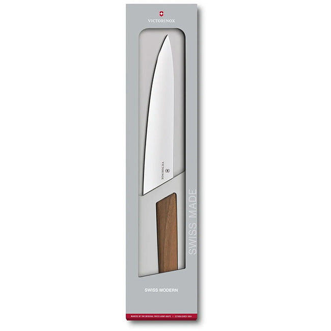 Victorinox Swiss Modern Cook's Knife With Walnut Wood Handle, 22cm