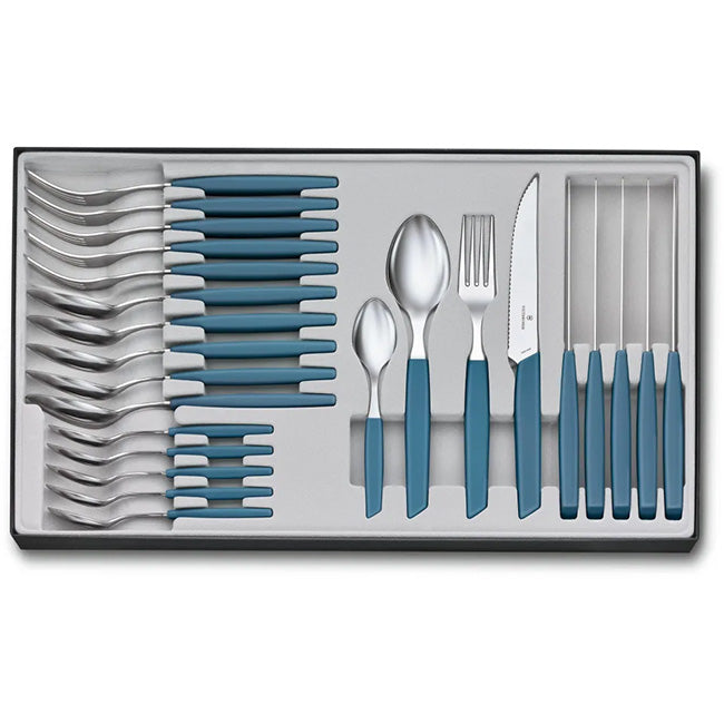 Victorinox Swiss Modern Cutlery Set With Pointed Knives, 24pc
