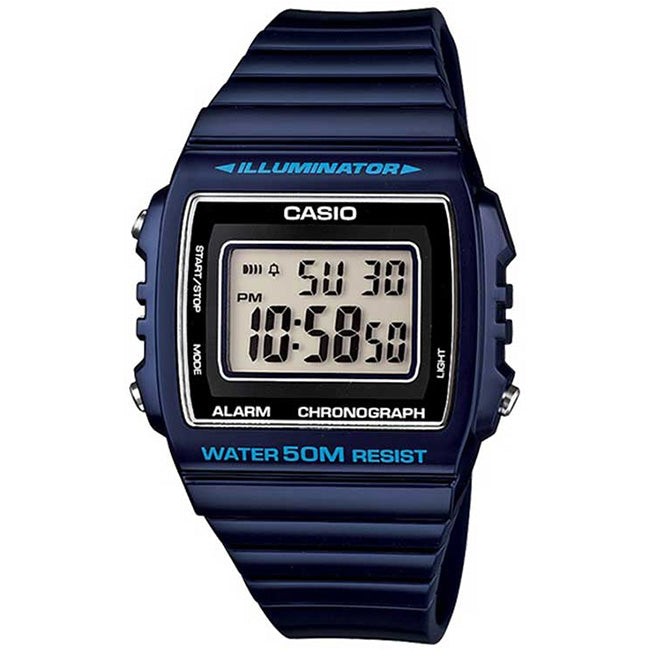 Casio Standard Men's 50m Digital Wrist Watch, W-215H