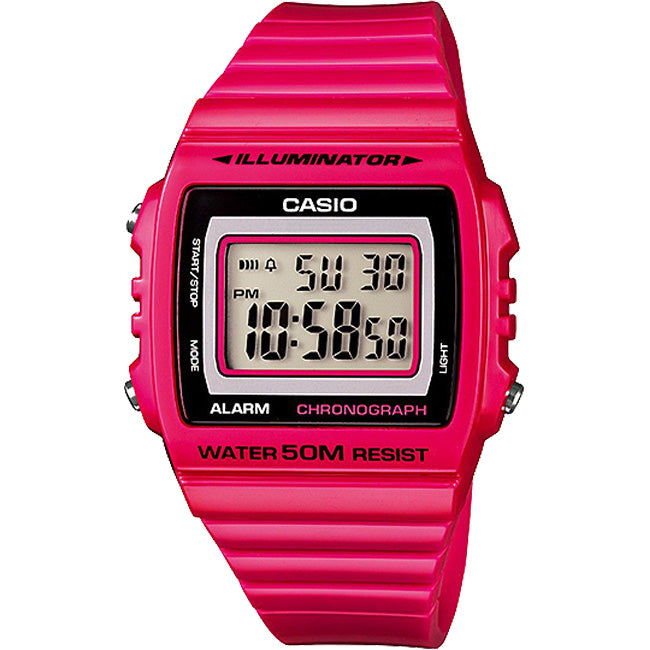 Casio Standard Men's 50m Digital Wrist Watch, W-215H