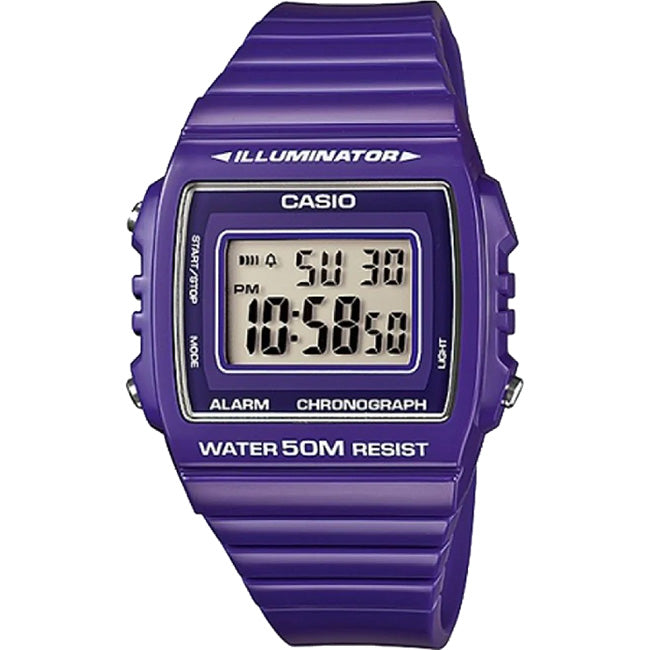 Casio Standard Men's 50m Digital Wrist Watch, W-215H