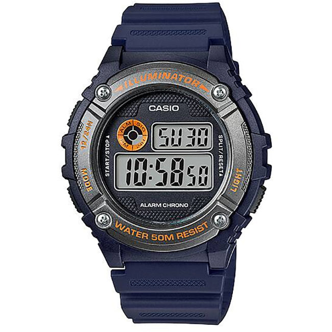 Casio Standard Men's 50m Digital Wrist Watch, W-216H