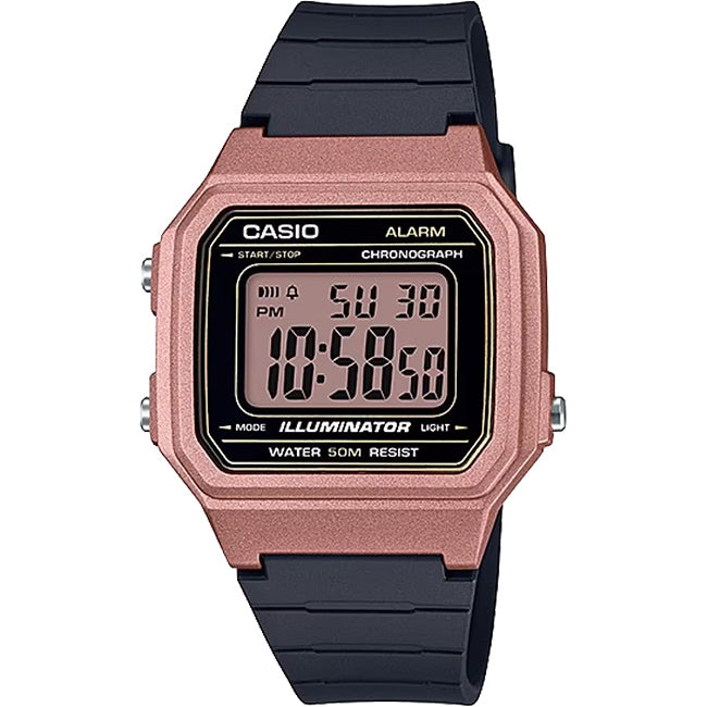 Casio Standard Men's 50m Digital Wrist Watch, W-217HM
