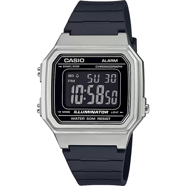 Casio Standard Men's 50m Digital Wrist Watch, W-217HM