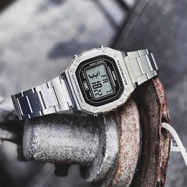 Casio Standard Men's 50m Digital Wrist Watch, W-218HD-1AVDF