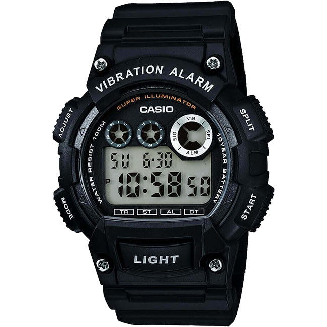 Casio Standard Men's 100m VibraAlarm Digital Wrist Watch, W-735H