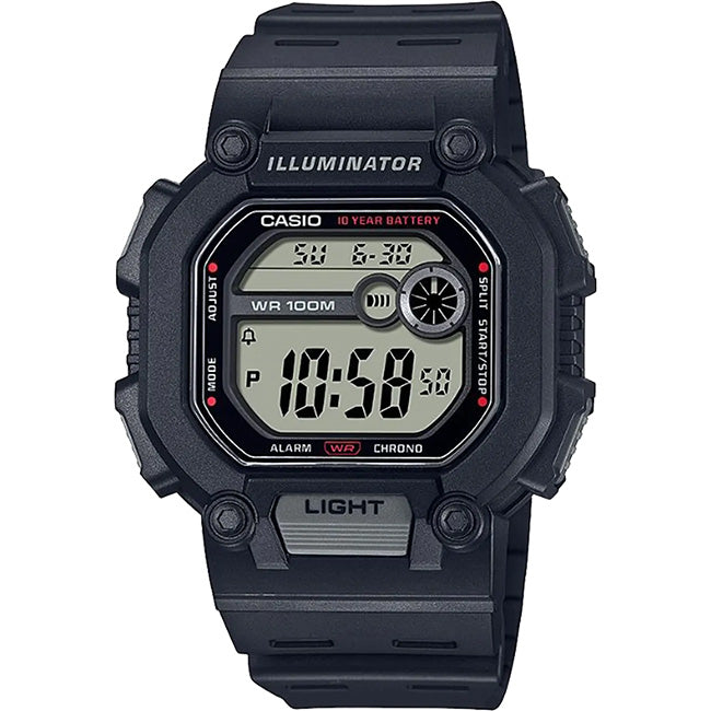 Casio Standard Men's 100m Digital Wrist Watch, W-737H