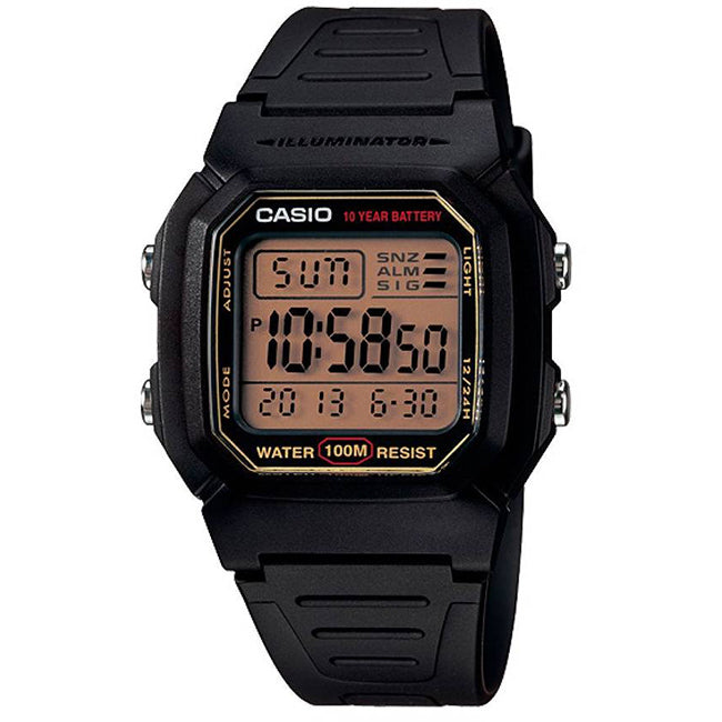 Casio Standard Men's 100m Digital Wrist Watch, W-800HG-9AVDF