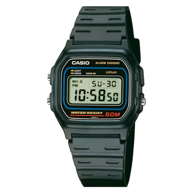 Casio Standard Men's 50m Digital Wrist Watch, W59