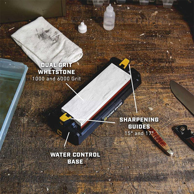 Work Sharp BenchTop Whetstone Knife Sharpener