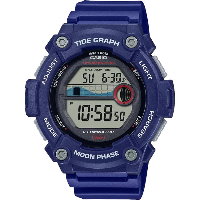 Casio Standard Outgear Men's 100m Digital Marine Wrist Watch, WS-1300H