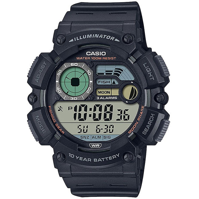 Casio Standard Outgear Men's 100m Digital Fishing Wrist Watch, WS-1500H