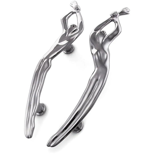 Carrol Boyes Front Door Handle Set, Woman Man