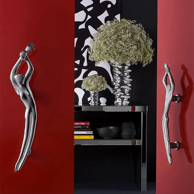 Carrol Boyes Front Door Handle Set, Woman Man